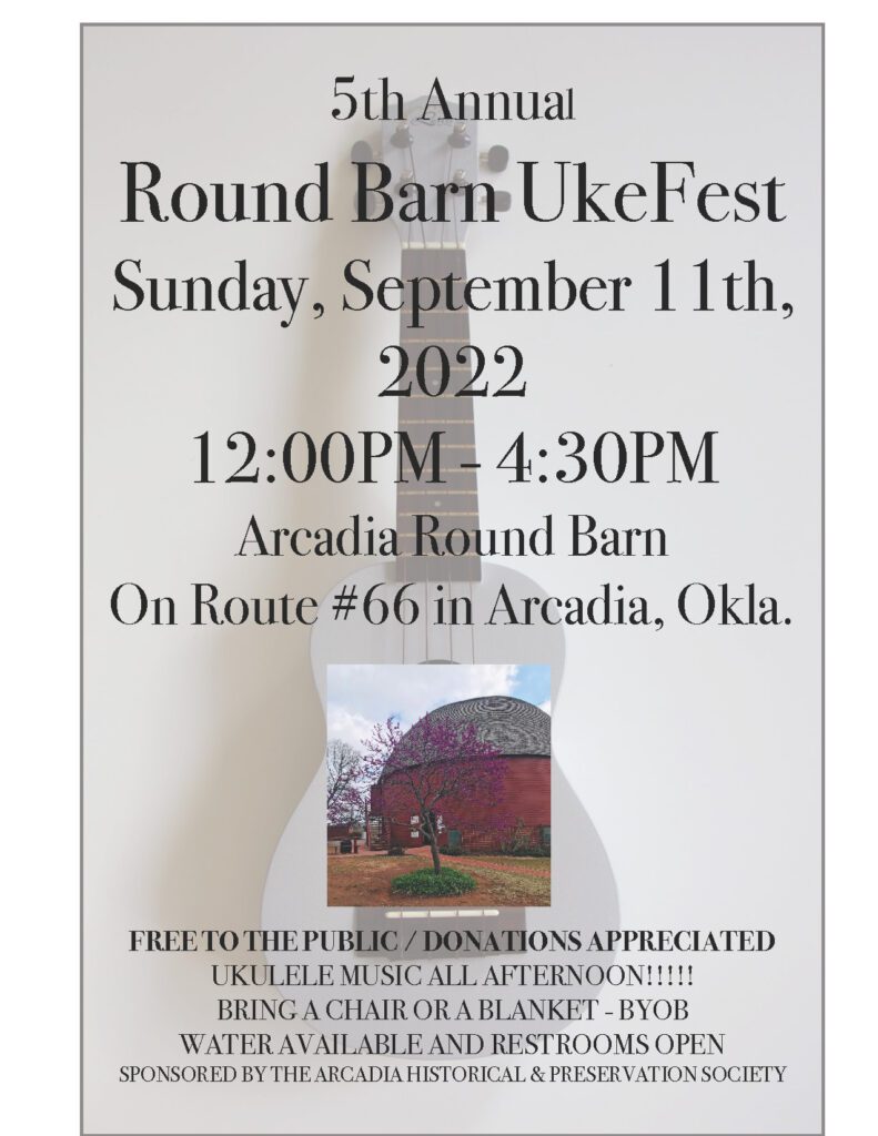 5th Annual Round Barn UkeFest Poster