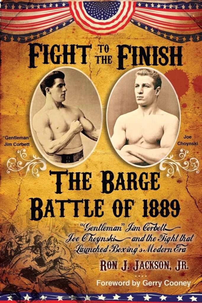 Book Cover for "Right to the Finish: The Barge Battle of 1889"