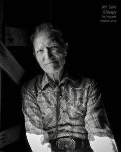 Mr. Sam (2019 b/w portrait) by Vincent Loveall